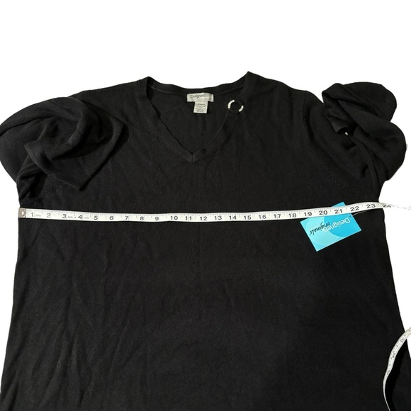 NWT Designers Original Luxelon Black Sweater Rhinestones Office Women's Size 2X - Picture 10 of 12
